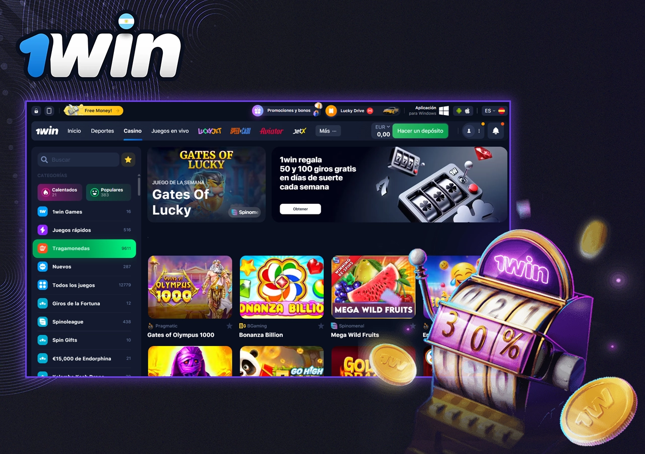 Información sobre Juegos de tragamonedas 1win Argentina