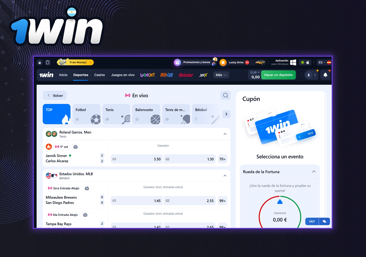 Información sobre cómo realizar su primera apuesta en 1Win