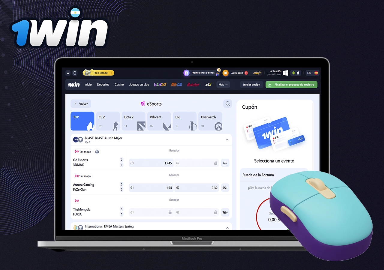 Apuestas de Deportes electrónicos en 1Win