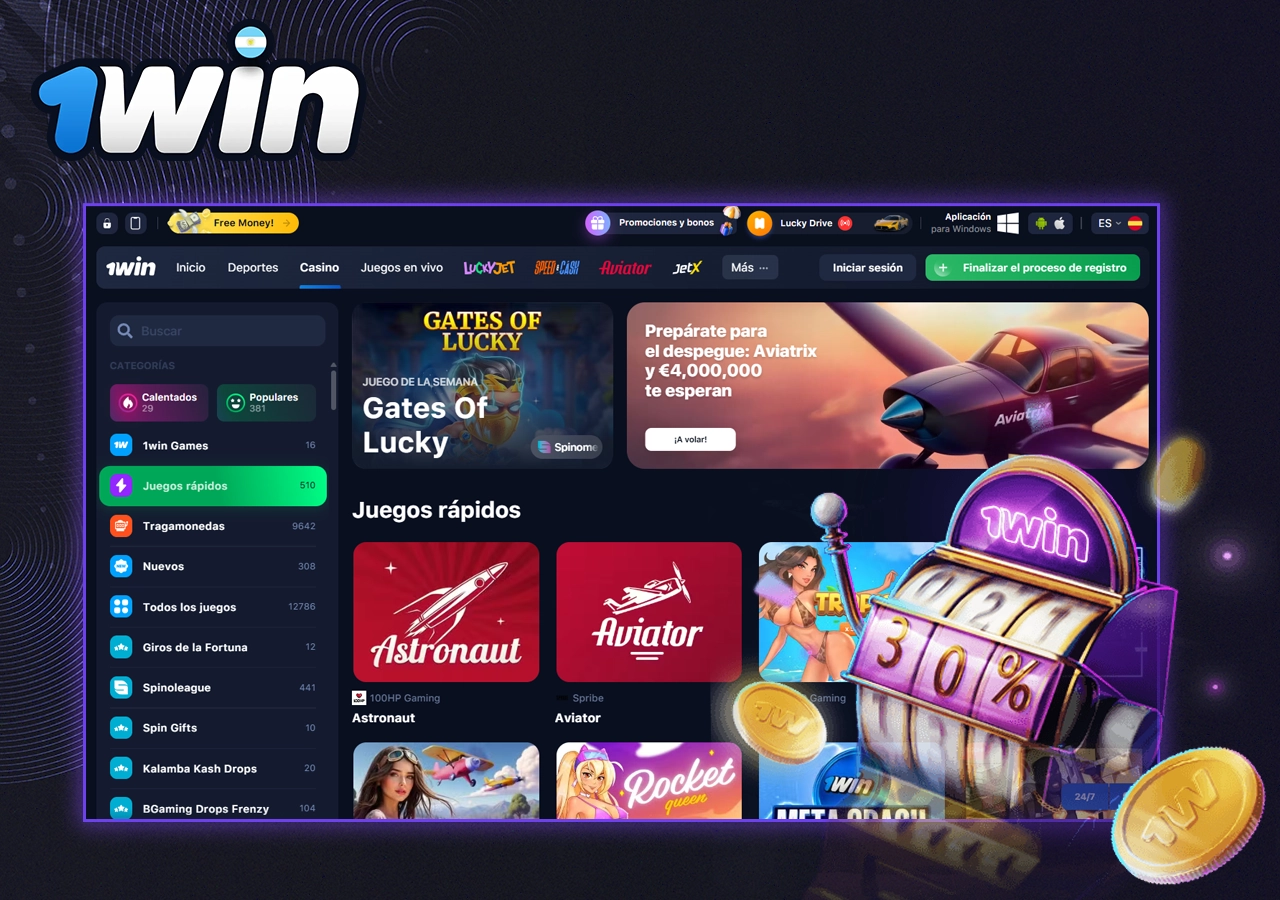Información sobre Efectivo o Juegos de crash 1win Argentina