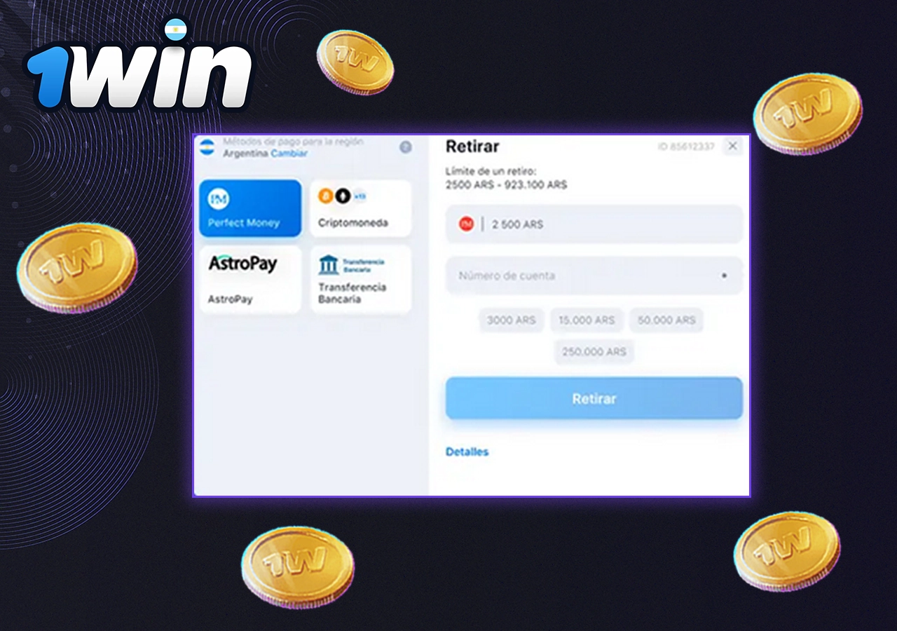 Información sobre la retirada de 1win Argentina