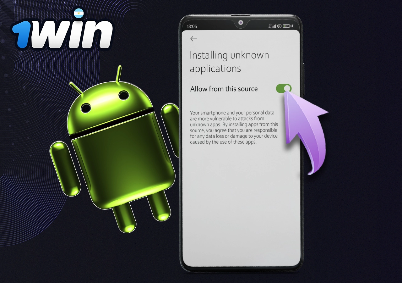 Cómo descargar la aplicación 1win en Android paso 1