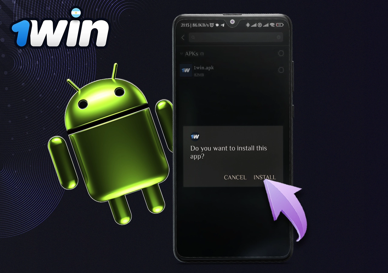 Cómo descargar la aplicación 1win en Android paso 6