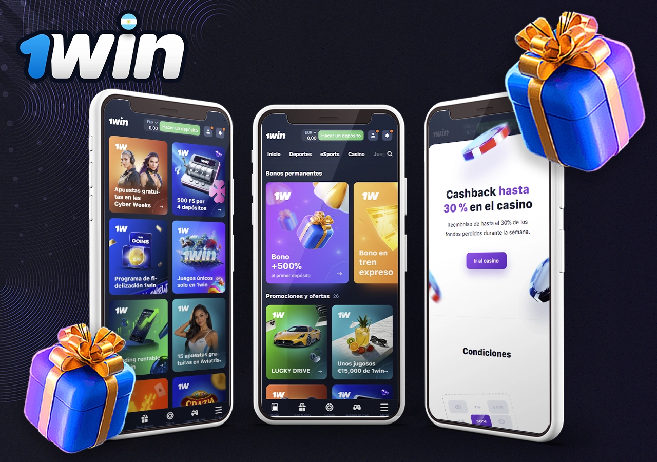 Información sobre promociones y bonificaciones en la aplicación 1win