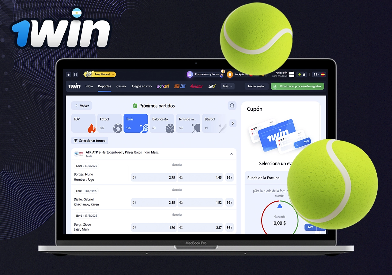 Apuestas de Tenis en 1Win
